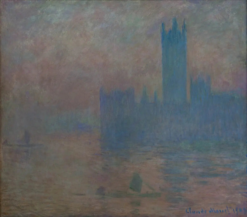 Parlamentet i London, tågeeffekt - Claude Monet