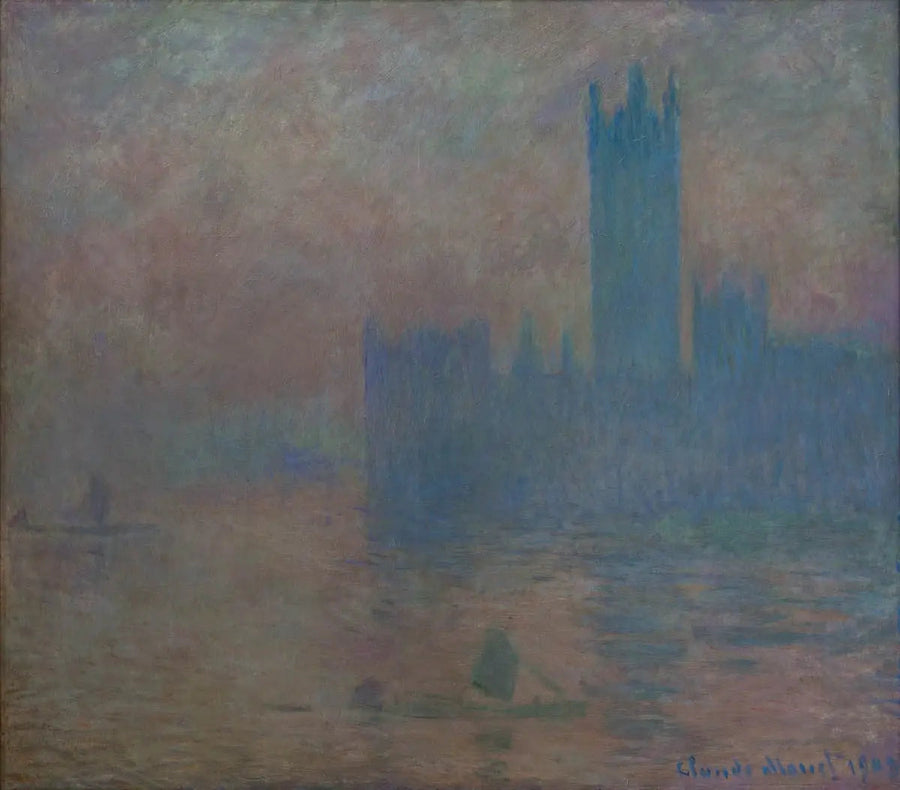 Parlamentet i London, tågeeffekt - Claude Monet