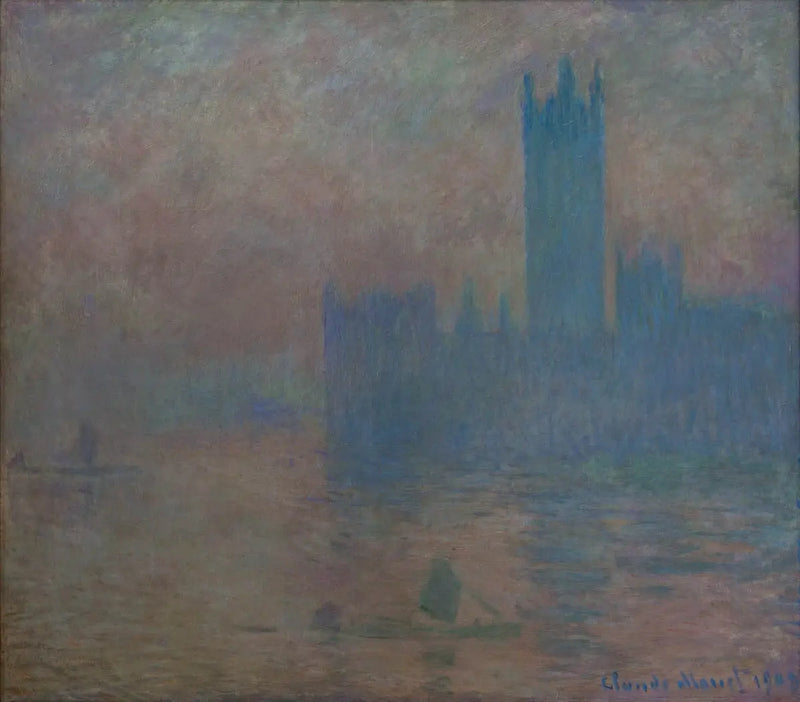 Parlamentet i London, tågeeffekt - Claude Monet