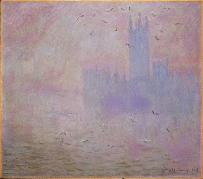 Parlamentet, mågerne - Claude Monet