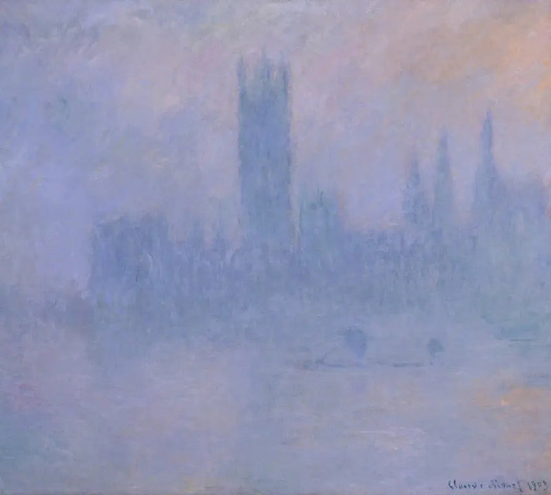 Parlamentet, symfoni i blå - Claude Monet