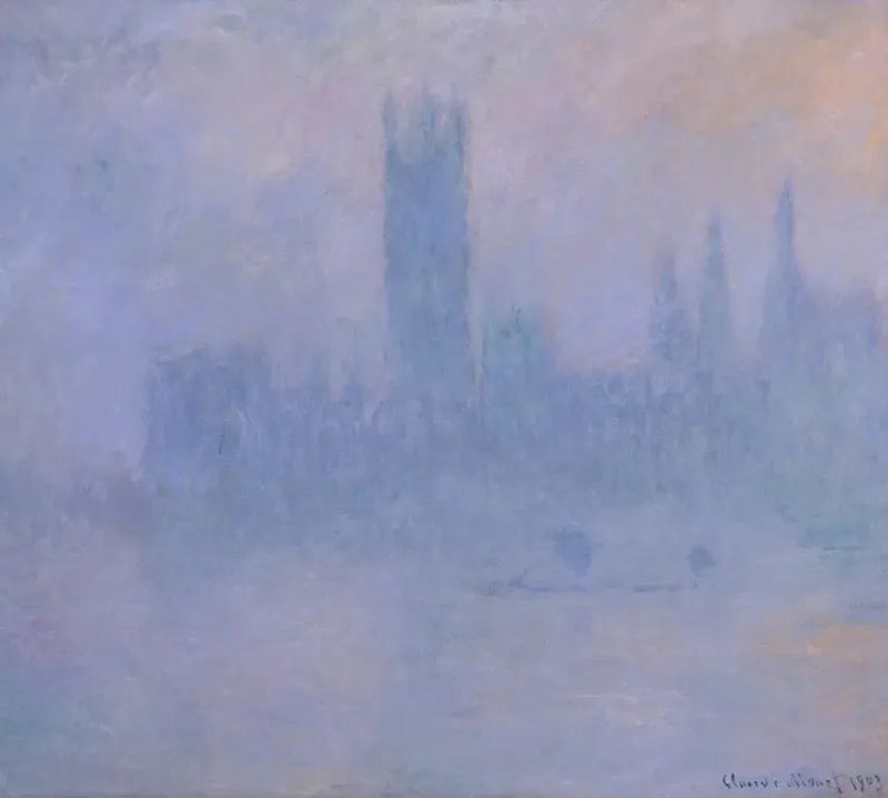 Parlamentet, symfoni i blå - Claude Monet