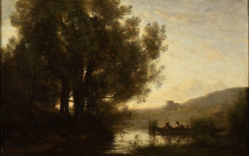 Passage af floden - Jean-Baptiste Camille Corot