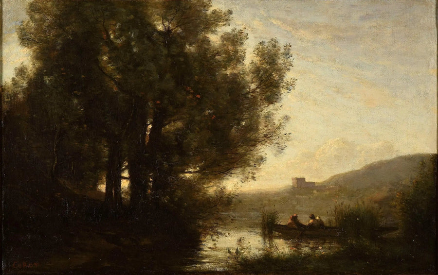 Passage af floden - Jean-Baptiste Camille Corot