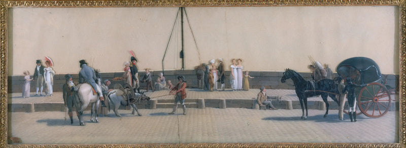 Overgangen ved Royal-broen, omkring 1800 - Louis-Léopold Boilly