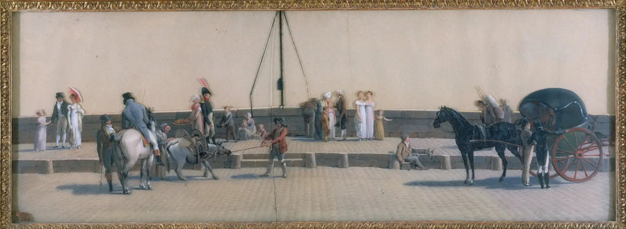 Overgangen ved Royal-broen, omkring 1800 - Louis-Léopold Boilly