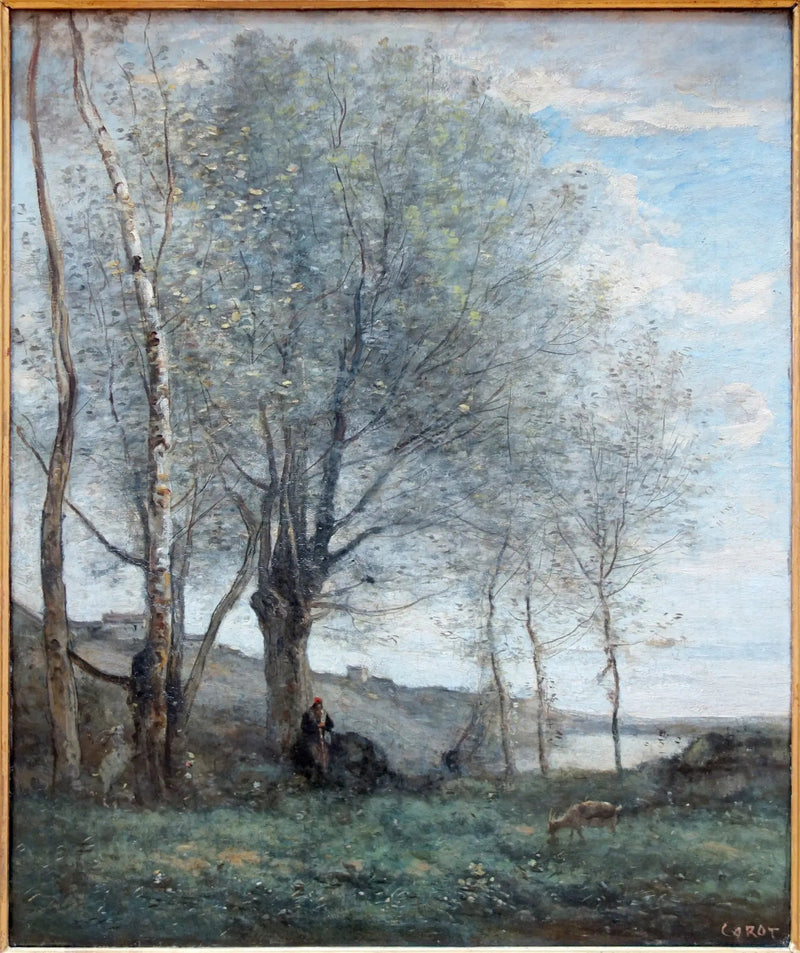 Gårdsmanden med de to geder - Jean-Baptiste Camille Corot