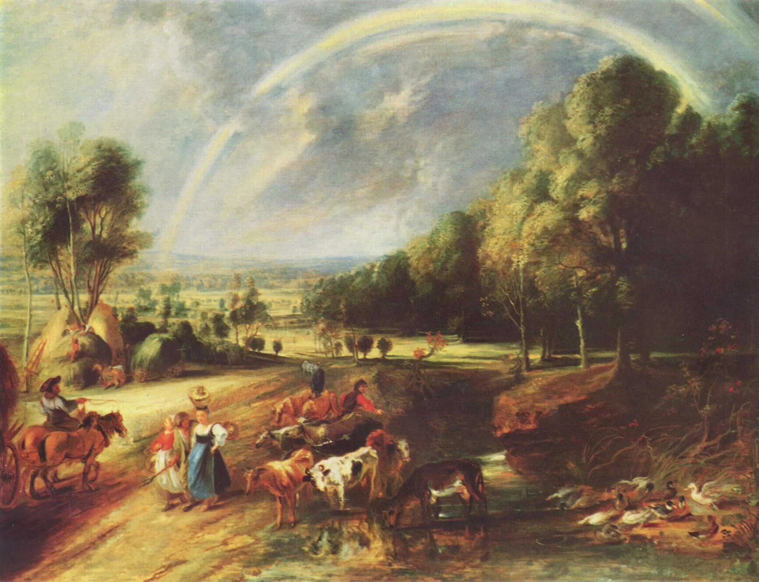 Le paysage arc-en-ciel (1640) - Peter Paul Rubens image 1 copie de tableau peinte à la main