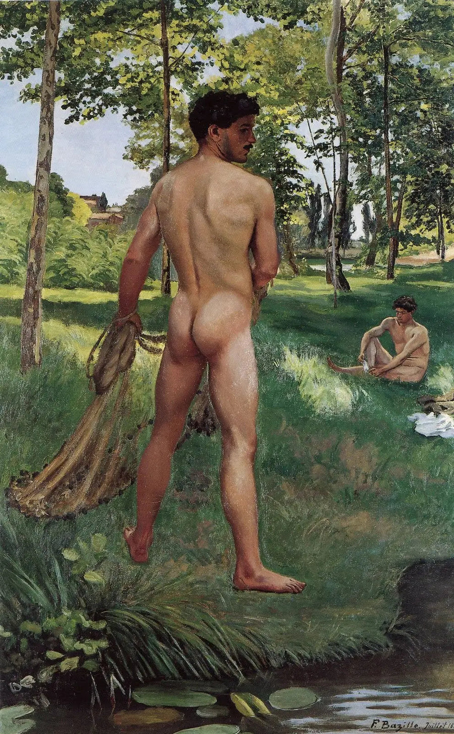 Fiskeren med falk - Frédéric Bazille
