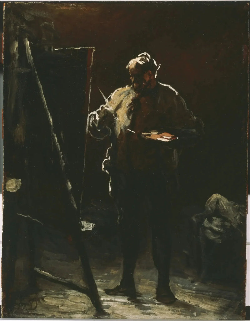 Maleren ved sit staffeli - Honoré Daumier