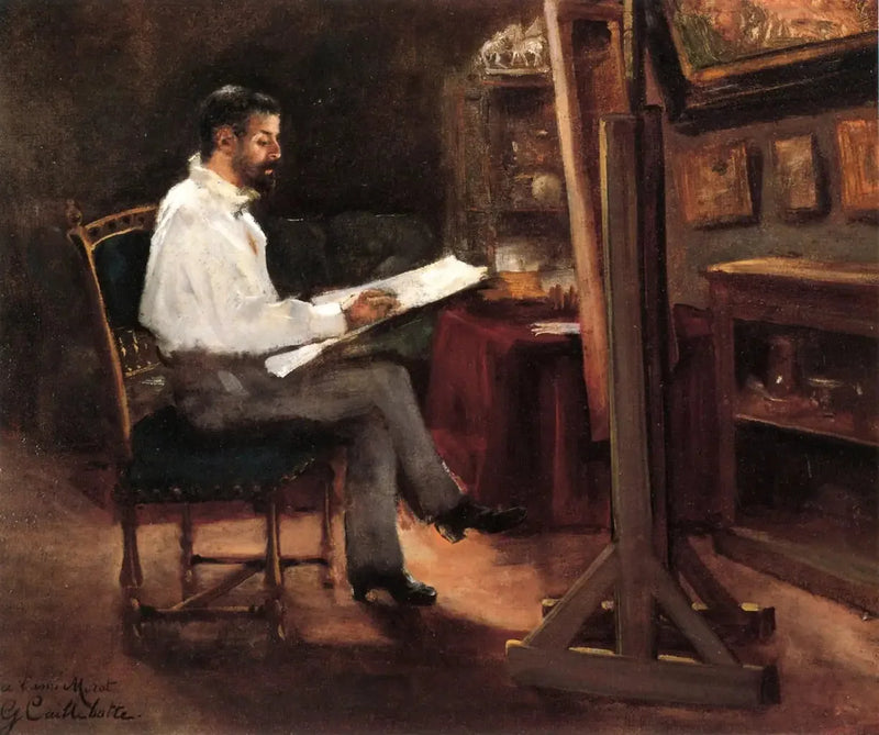 Maleren Morot i sit atelier - Gustave Caillebotte