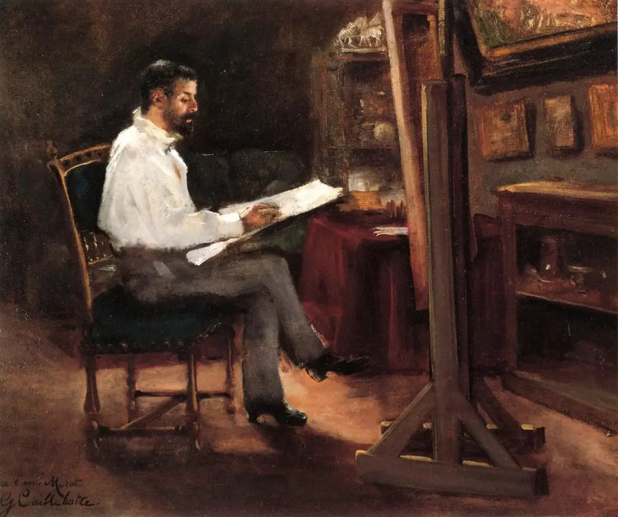 Maleren Morot i sit atelier - Gustave Caillebotte