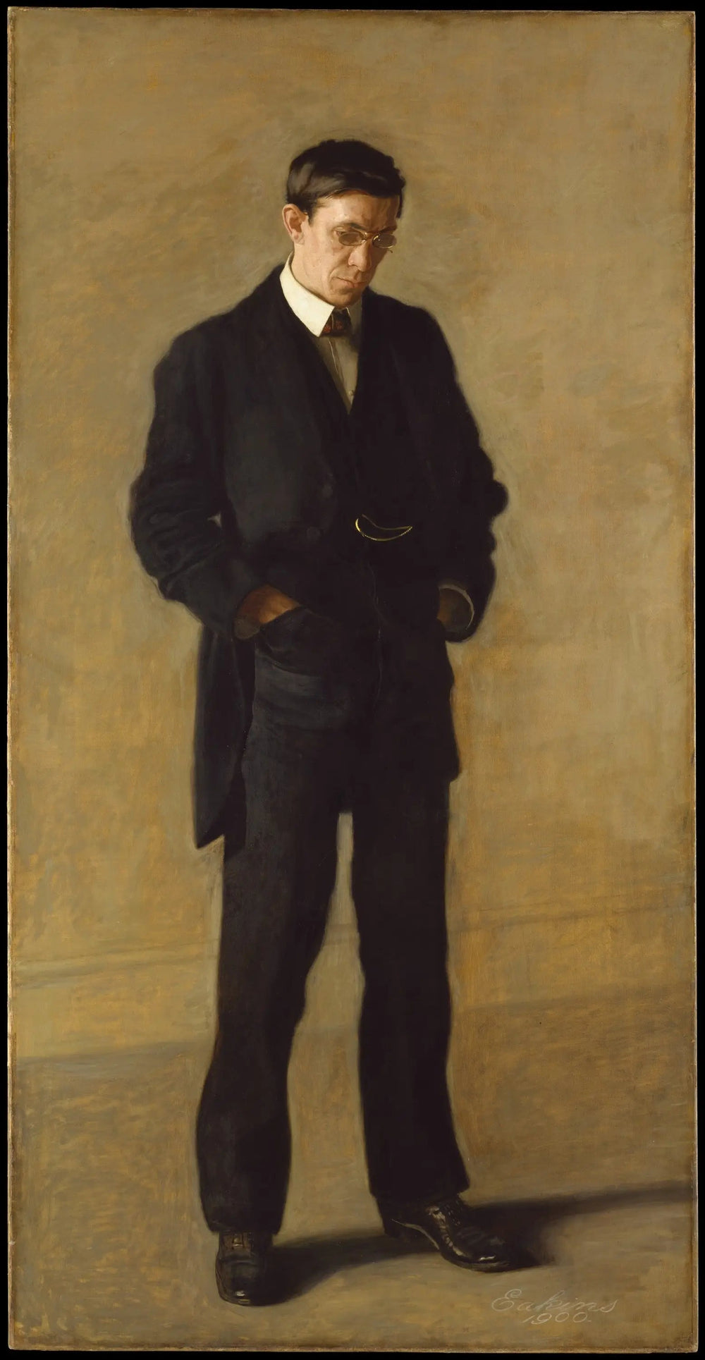 Le penseur: portrait de Louis N. Kenton - Thomas Eakins image 1 reproduction artisanale de tableau
