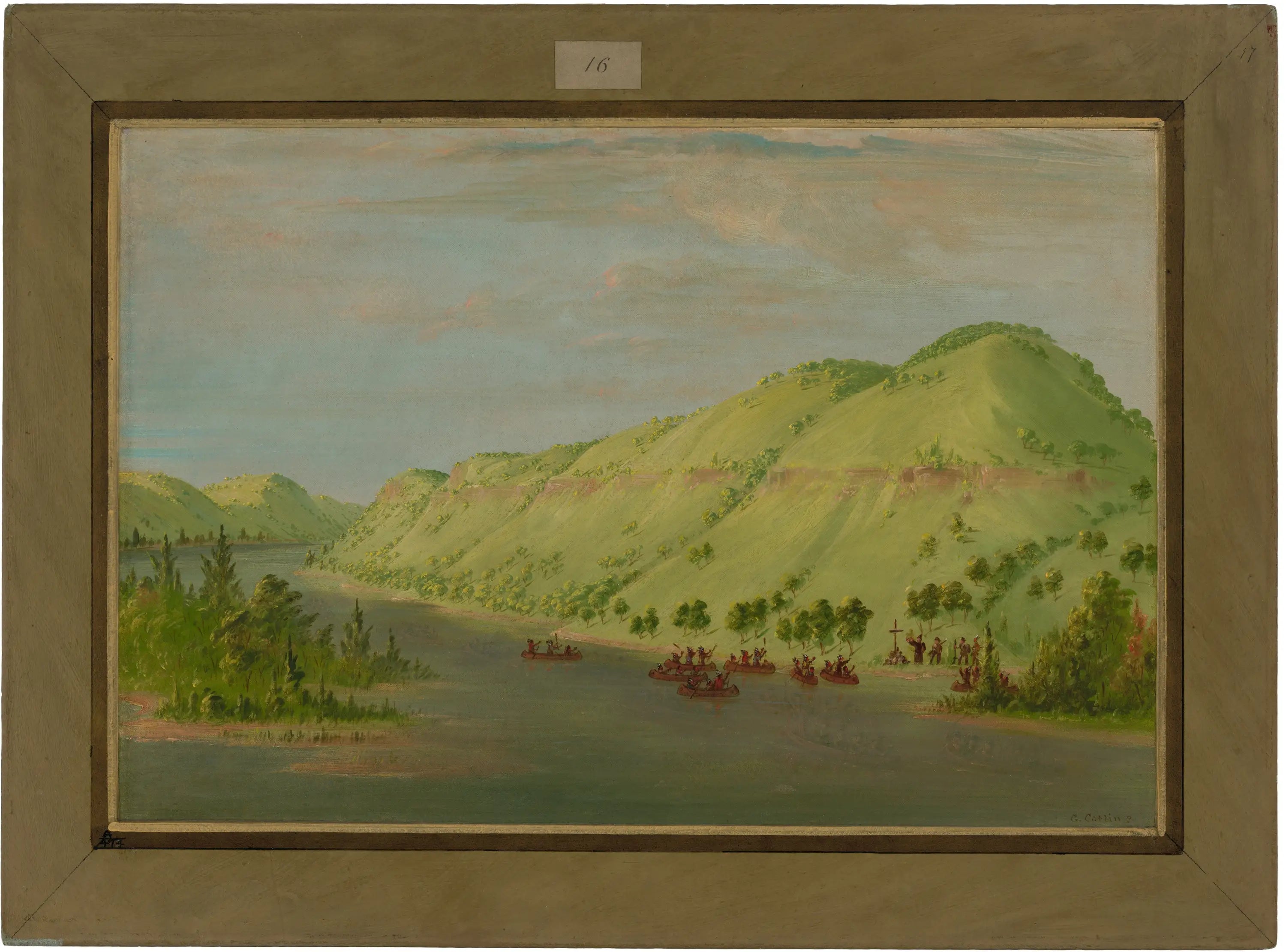 Le père Hennepin quitte le Mississippi pour rejoindre La Salle. 8 mai 1680 - George Catlin - Alpha Reproduction