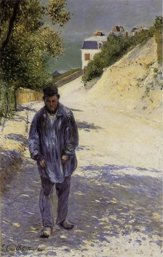Faderen Magloire på vej til Saint-Clair i Étretat - Gustave Caillebotte