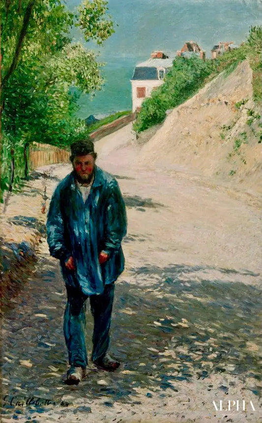 Le Père Magloire sur un chemin entre Saint-Clair et Étretat- Caillebotte - Reproductions de tableaux et peintures haut de gamme