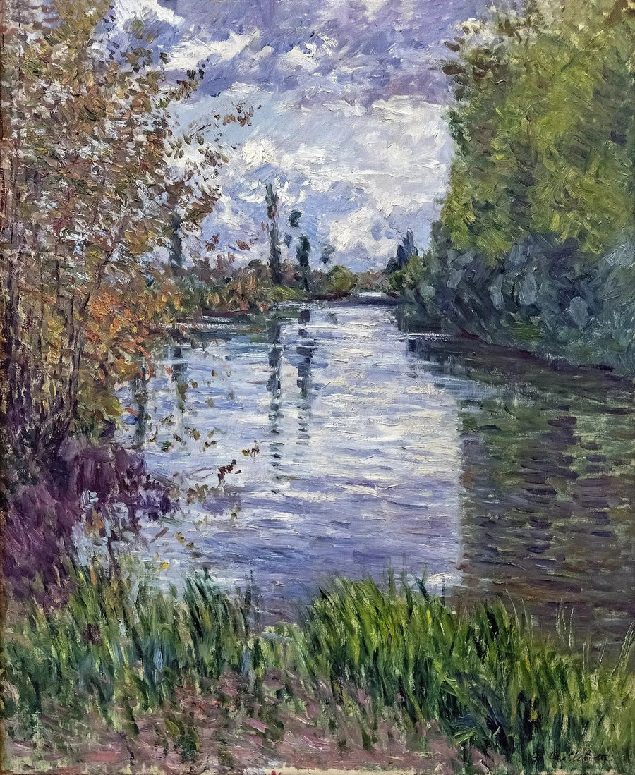 Den lille arm af Seinen om efteråret - Gustave Caillebotte