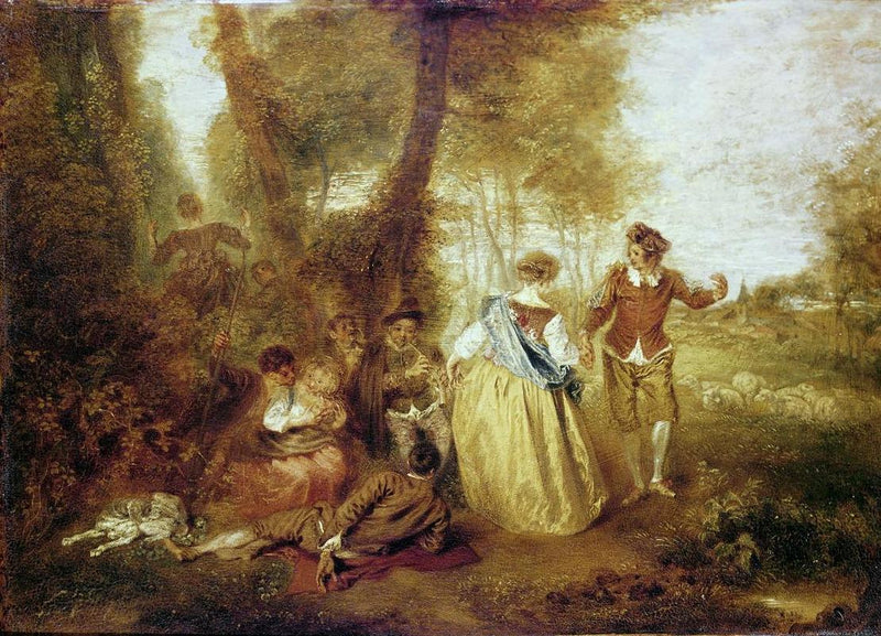 Den pastoral fornøjelse - Antoine Watteau