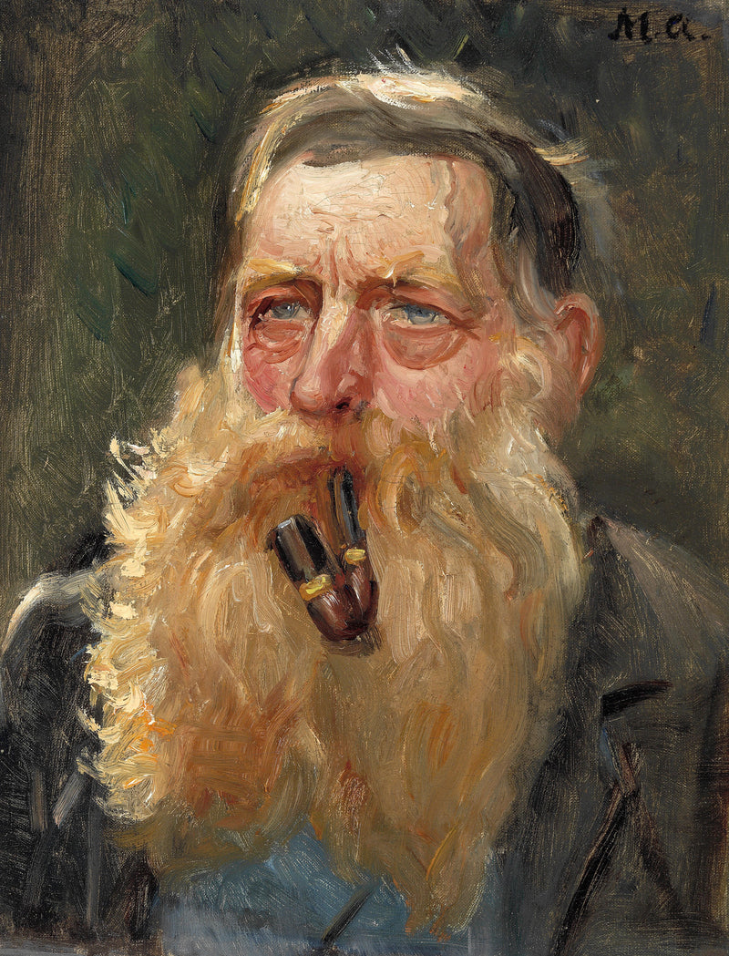 Dykkeren, hr. Nielsen, ryger pibe. - Michael Peter Ancher