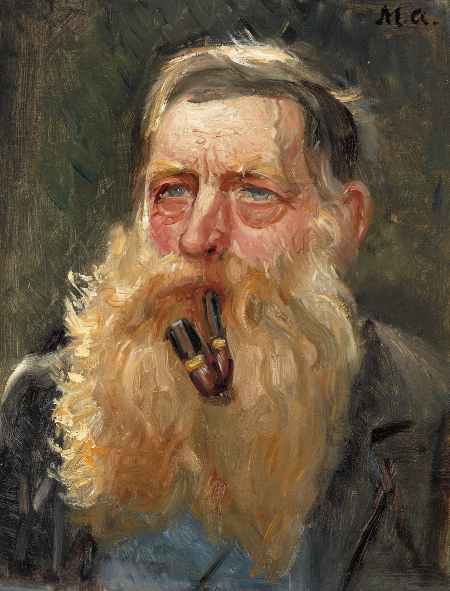 Dykkeren, hr. Nielsen, ryger pibe. - Michael Peter Ancher
