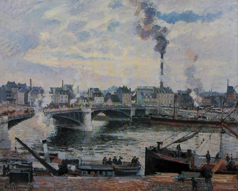 Boieldieu-broen og forstaden Saint-Sever i Rouen - Camille Pissarro