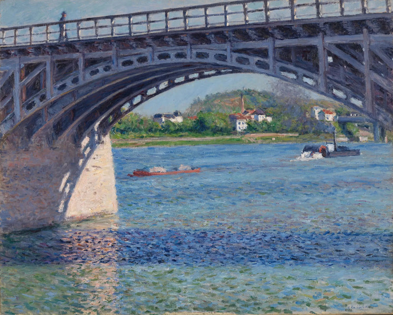 Argenteuil-brug og Seinen - Gustave Caillebotte