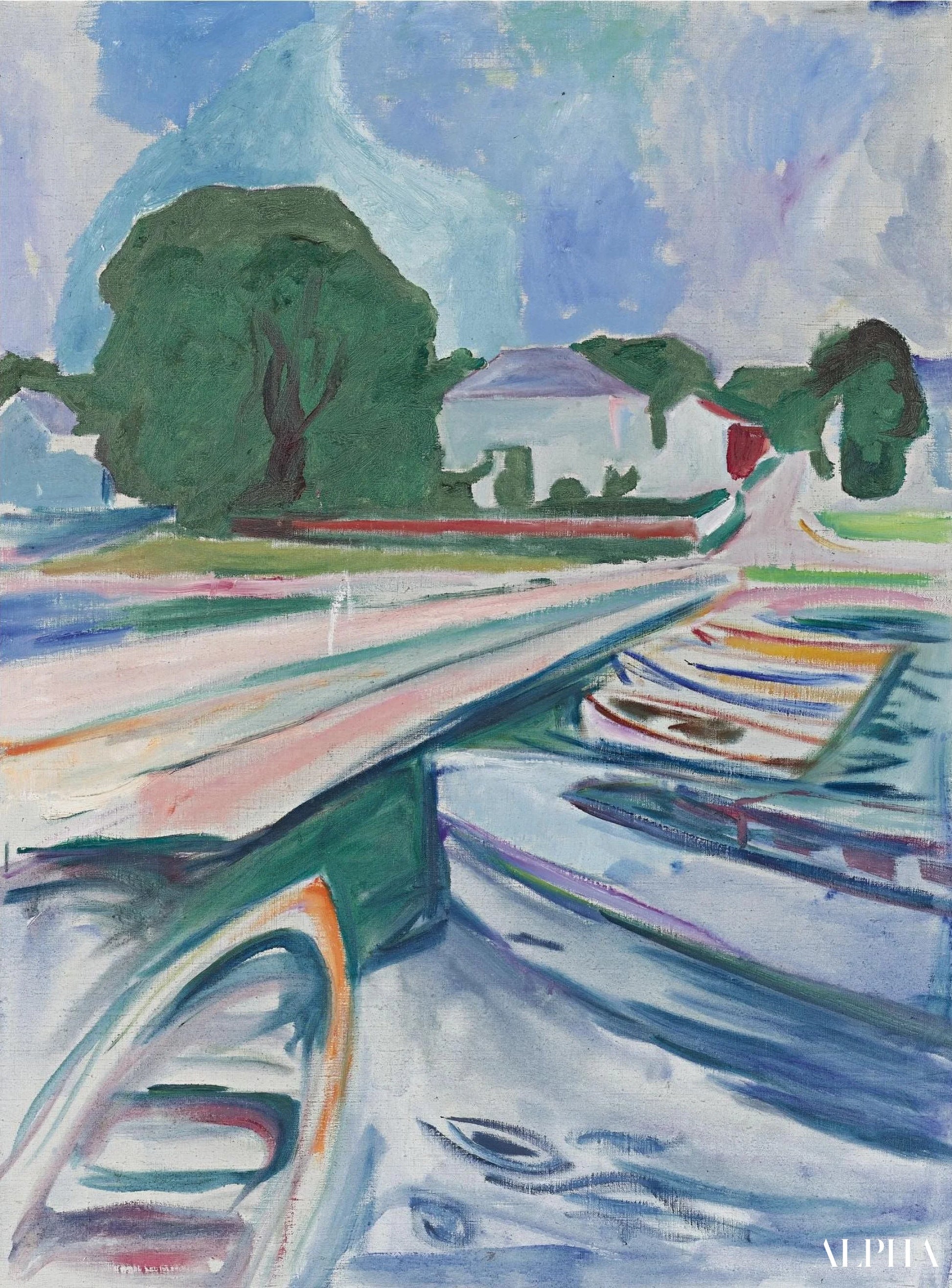 Aasgaardstrand-broen - Edvard Munch - Reproduktioner af malerier og højkvalitets malerier