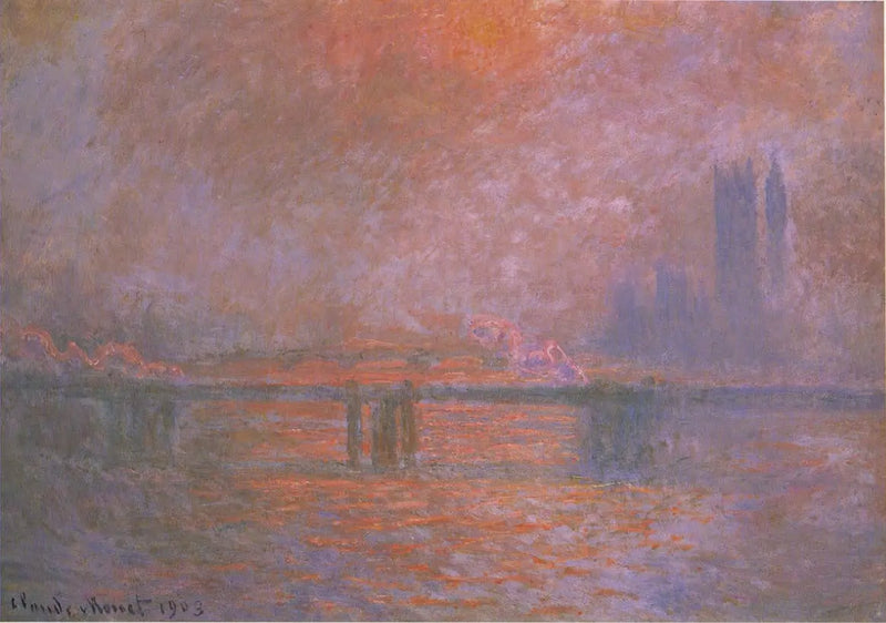 Charing Cross-broen, Themsen - Claude Monet