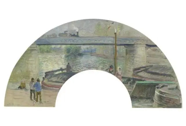 Jernbanebroen i Pontoise - Camille Pissarro