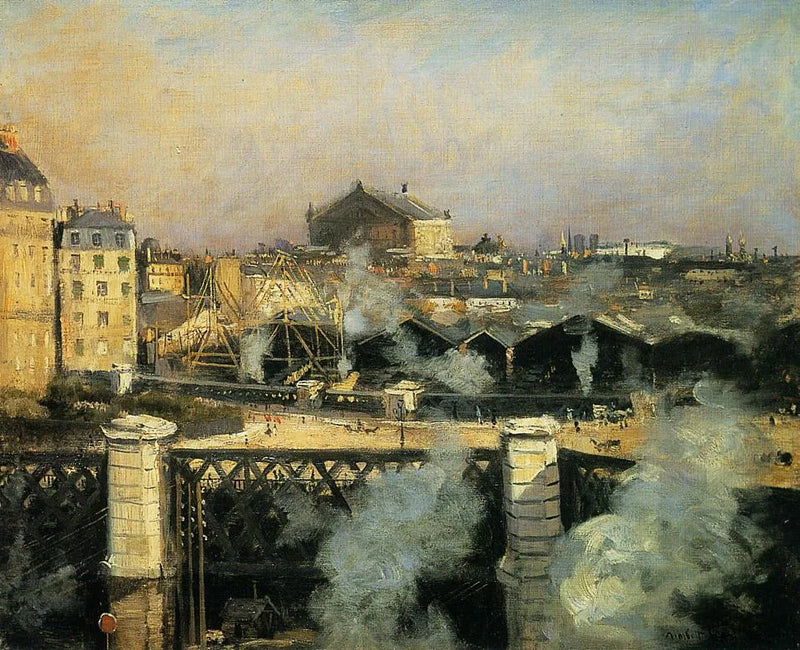 Broen over Europa og Saint-Lazare station under renovering - Norbert Gœneutte
