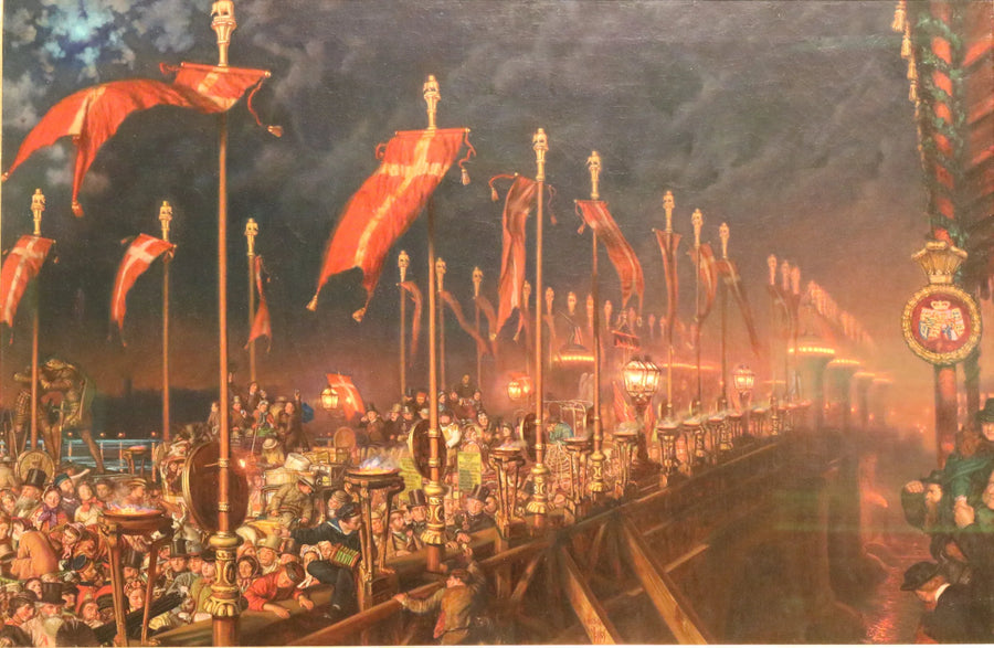 London Bridge om aftenen på prinsens og prinsessens bryllupsdag i Wales - William Holman Hunt