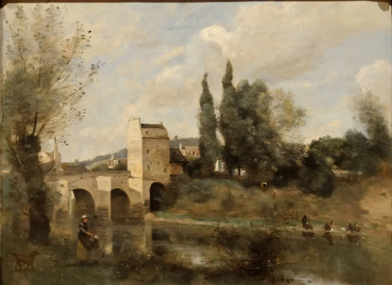 Mantesbroen - Jean-Baptiste Camille Corot