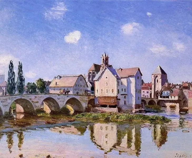 Moretbroen i solen - Alfred Sisley