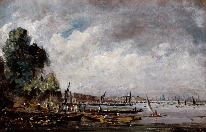 Waterloo-broen set fra venstre bred af Themsen - John Constable