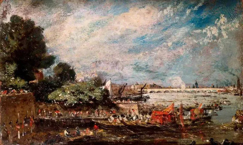 Waterloo-broen fra Whitehall-trapperne - John Constable