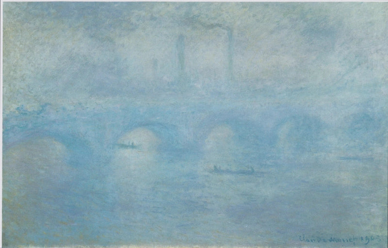 Waterloo-broen. Tågeeffekt - Claude Monet
