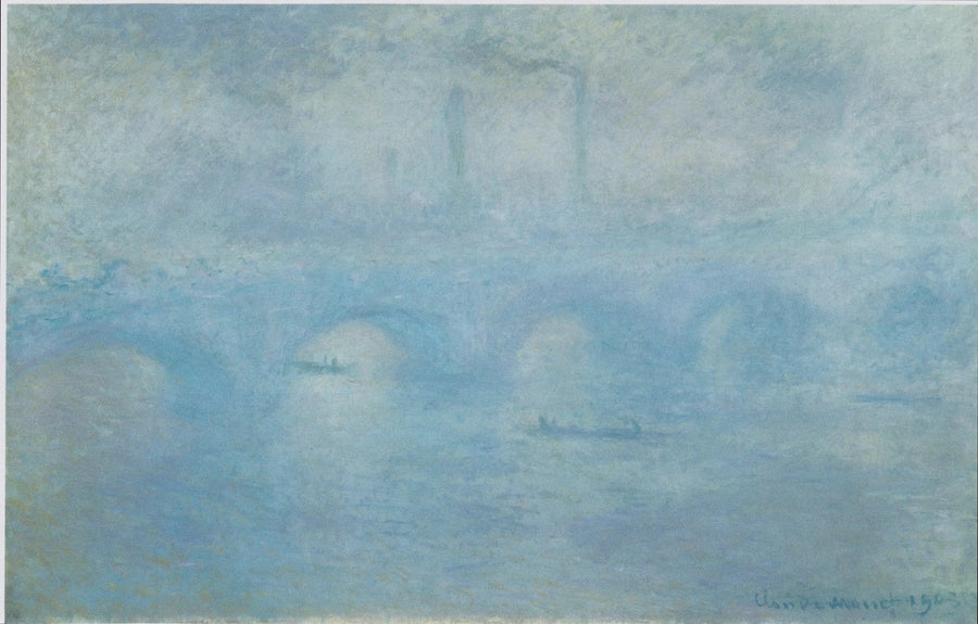 Waterloo-broen. Tågeeffekt - Claude Monet