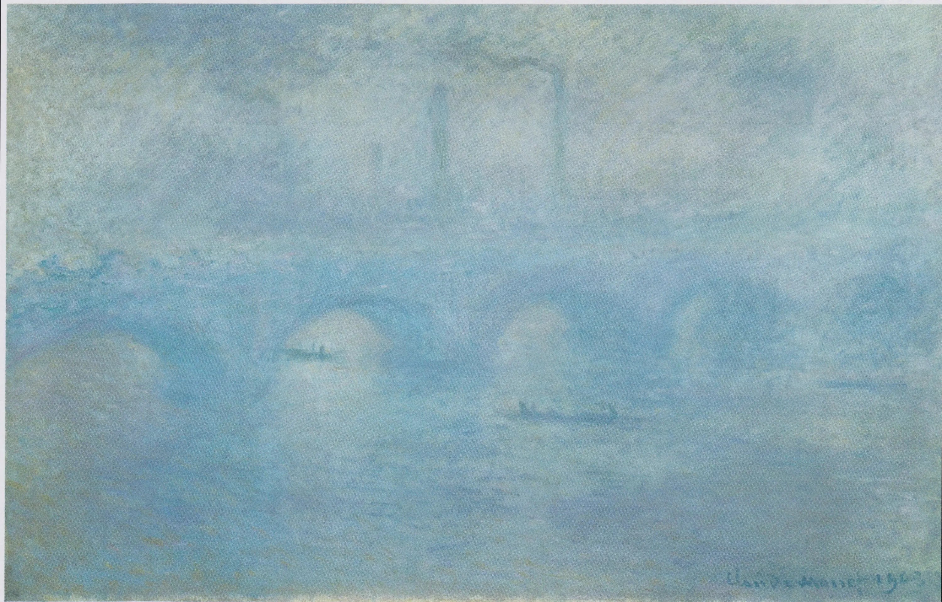 Reproduction du tableau « Le Pont de Waterloo. Effet de brouillard - Claude Monet » par Alpha Reproduction en peinture à l’huile