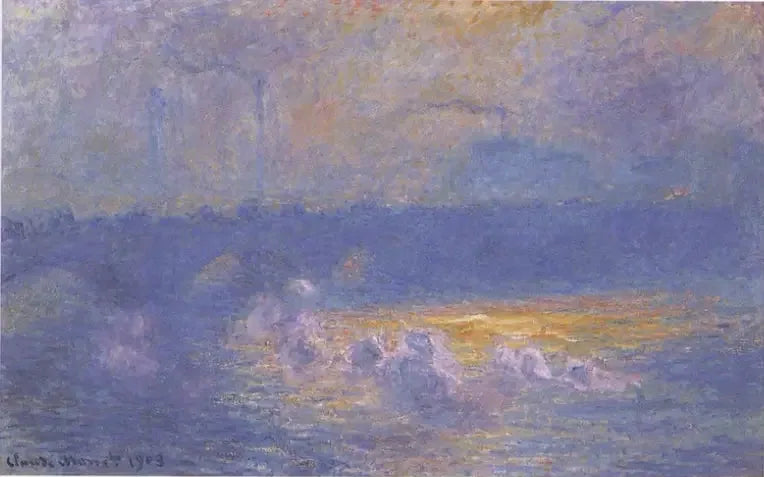 Waterloo-broen, sollys effekt med røg - Claude Monet