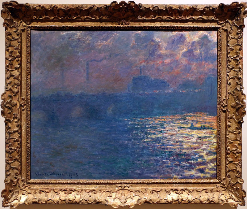 Waterloo-broen, sollysets effekt - Claude Monet