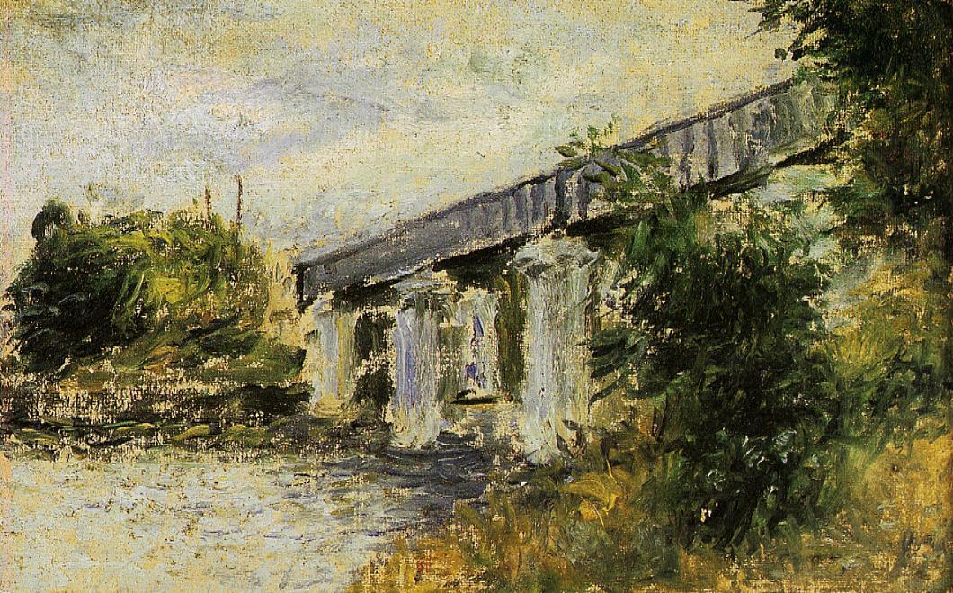 Reproduction du tableau « Le Pont du chemin de fer à Argenteuil - Claude Monet » par Alpha Reproduction en peinture à l’huile