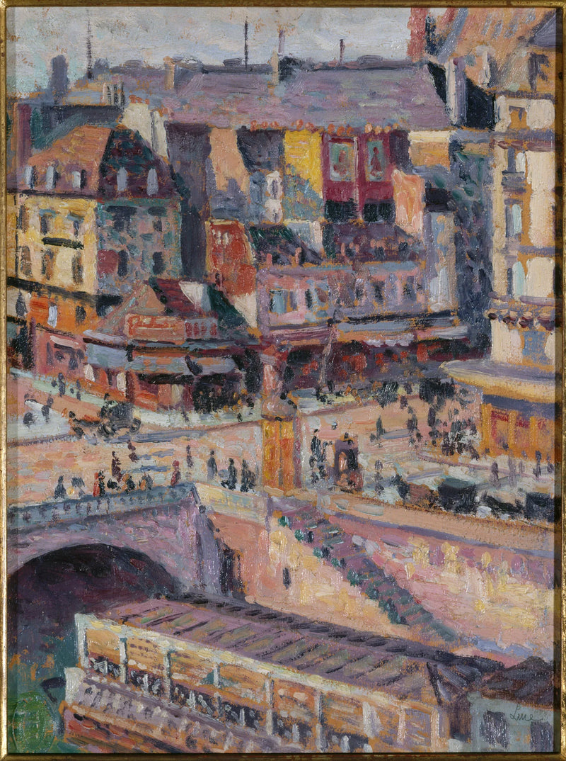Pont Saint-Michel og Orfèvres kajen omkring 1905 - Maximilien Luce