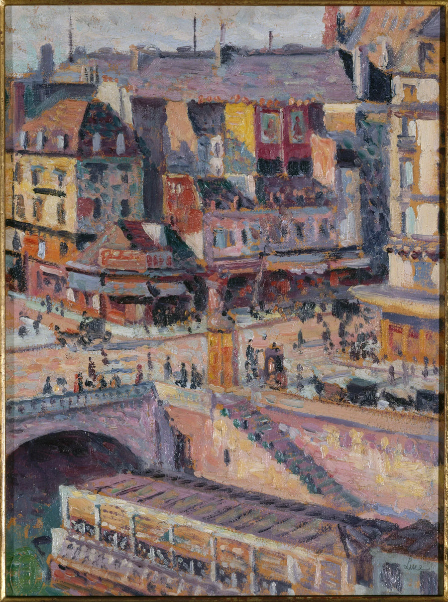 Pont Saint-Michel og Orfèvres kajen omkring 1905 - Maximilien Luce