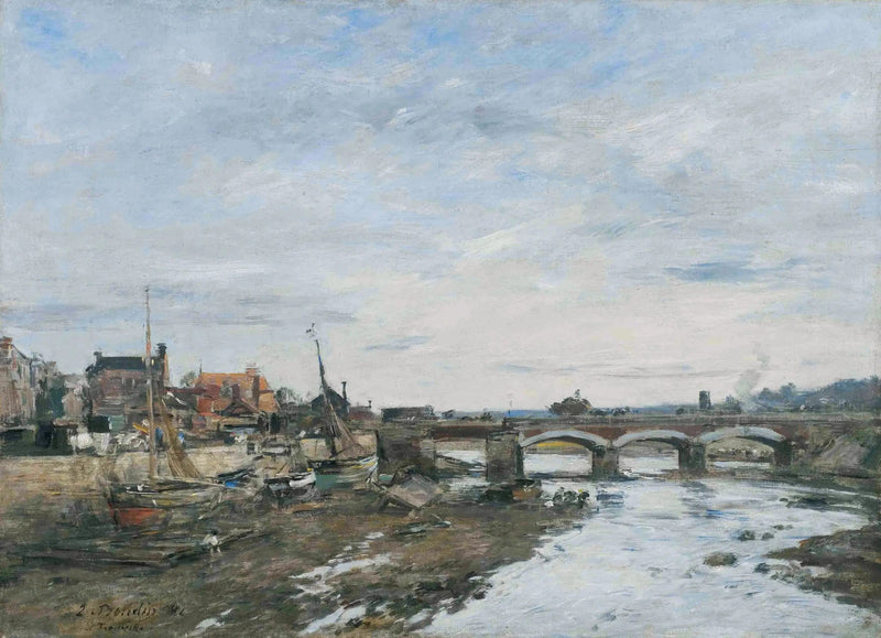Broen over Touques ved Trouville - Eugène Boudin