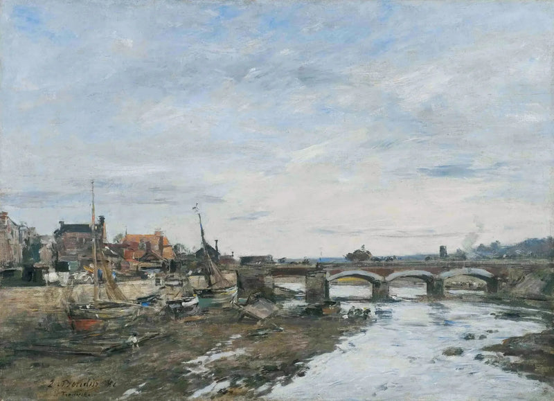 Broen over Touques ved Trouville - Eugène Boudin