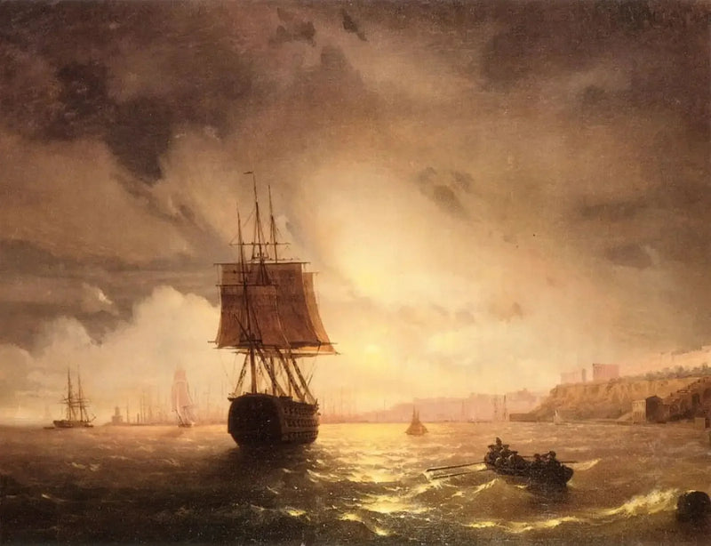 Odessas havn ved Sortehavet - Ivan Aïvazovski