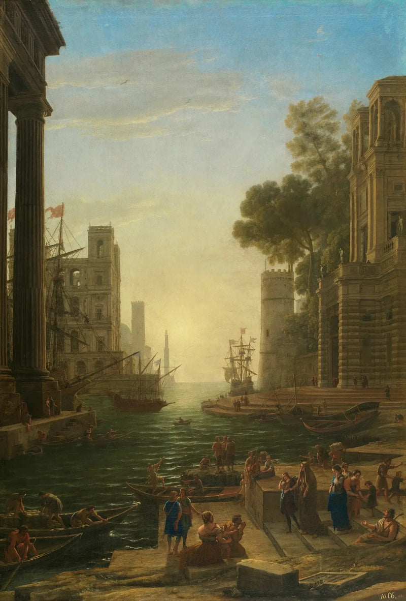 Le Port d'Ostie med afsejlingen af Sainte Paule - Claude Lorrain