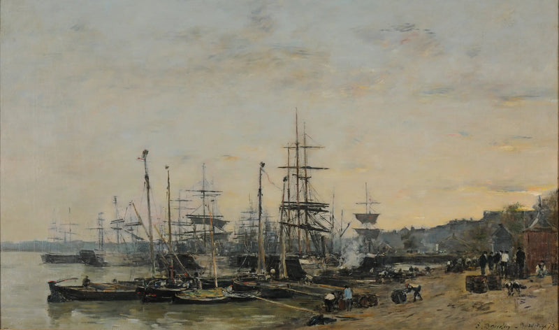 Havnen i Bordeaux, set fra Chartrons kajen - Eugène Boudin