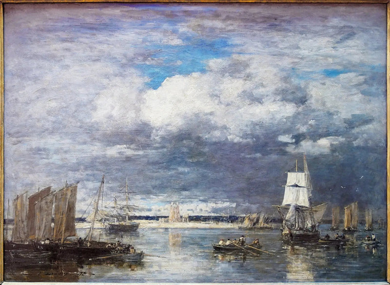 Camaret havn under stormvejr - Eugène Boudin