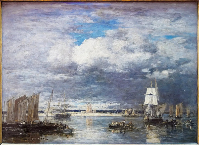 Camaret havn under stormvejr - Eugène Boudin